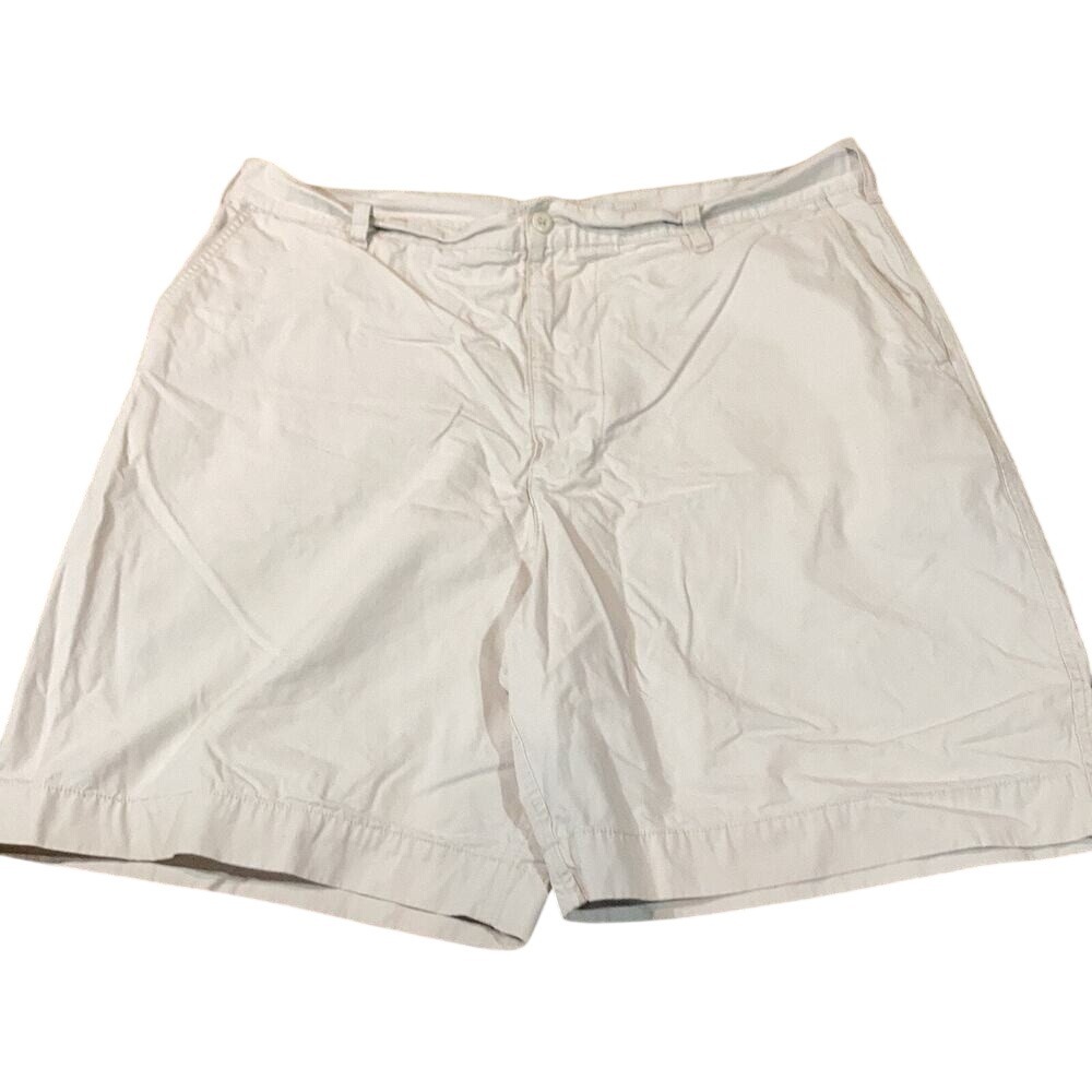 Route 66‎ Mens Beige Khaki Shorts Size 38 Cotton Flat Front Casual Chino Shorts